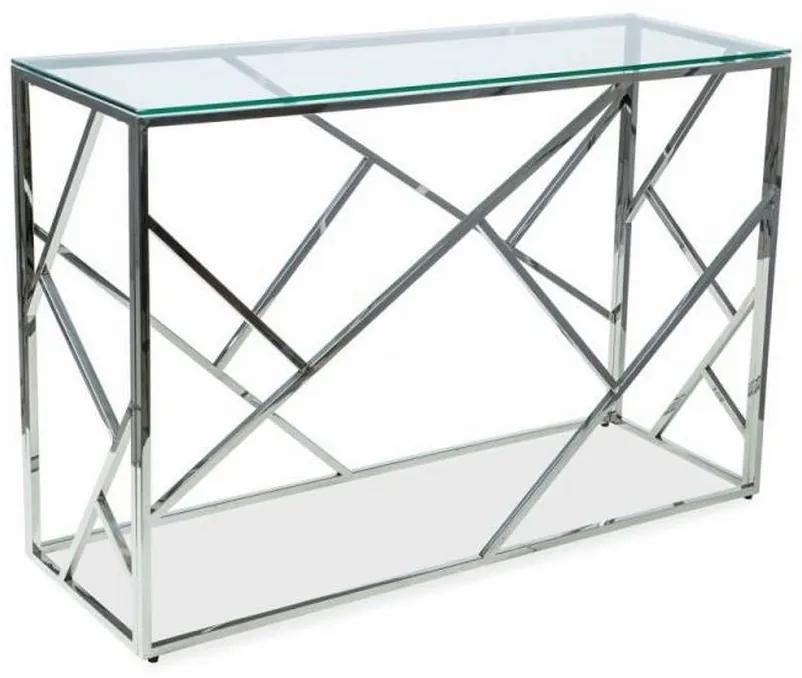 Konzolový stolík KAPPA 3, 78x40x120, sklo/chrom