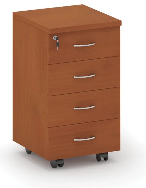 Kancelársky mobilný kontajner MIRELLI, 4 zásuvky, čerešňa