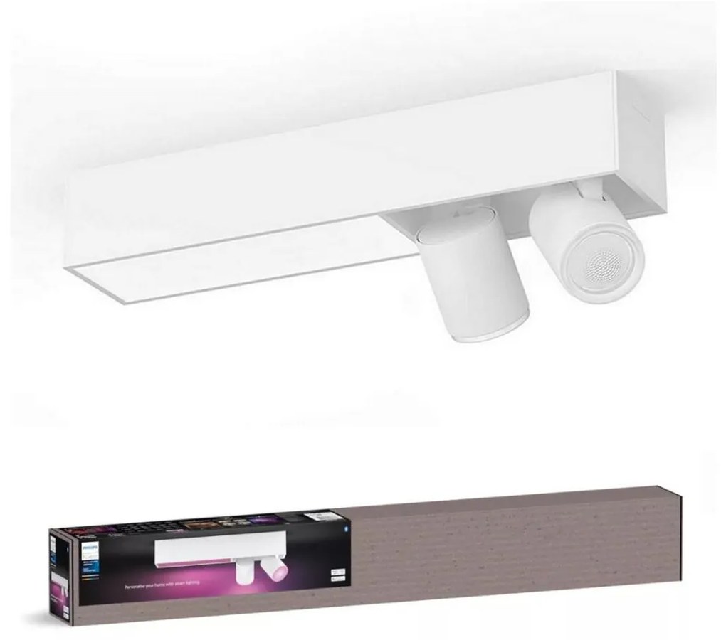 Philips-LED RGBW Stmievateľné bodové svietidlo Hue CENTRIS 2xGU10/4,2W+ LED/11W P6262