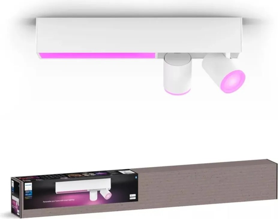 Philips-LED RGBW Stmievateľné bodové svietidlo Hue CENTRIS 2xGU10/4,2W+ LED/11W