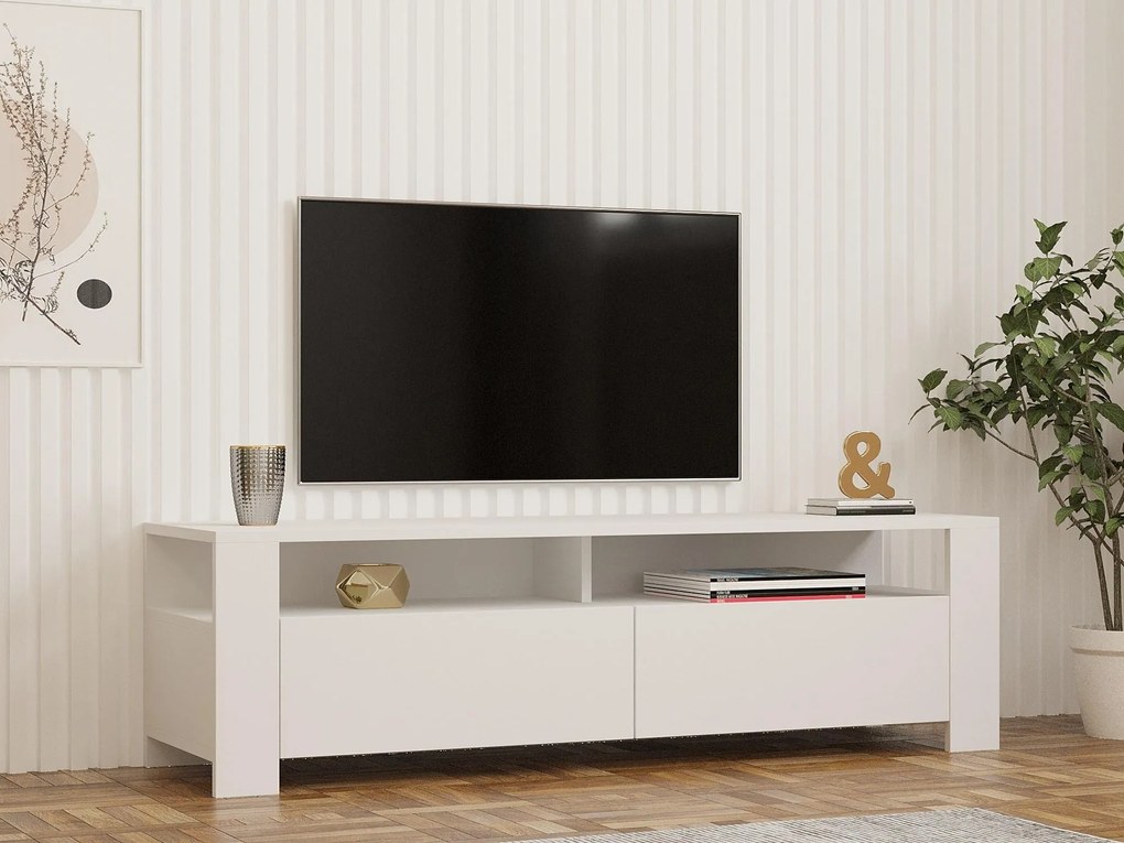 TV stolík/skrinka Cody (biela). Akcia -21%. Vlastná spoľahlivá doprava až k Vám domov. 1088758