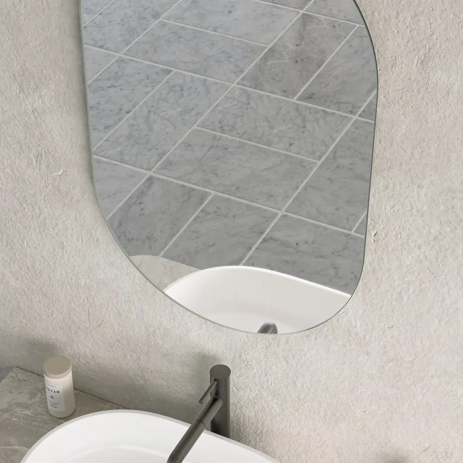 Erga Oval, oválne zrkadlo 50x80cm, ERG-V01-OVAL-5080-CL