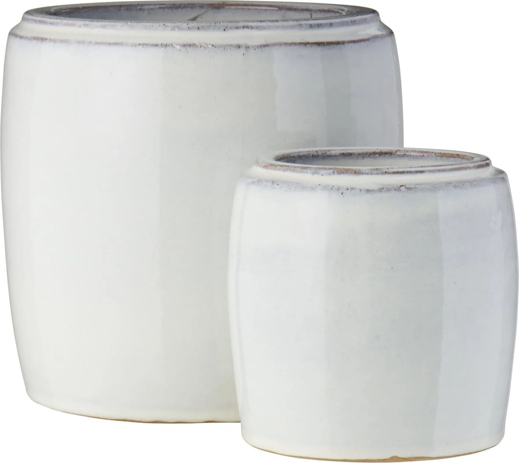 Ib Laursen Keramický obal na kvetináč Saigon White Small Menší
