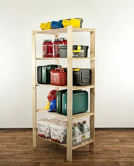 REGÁL DREVENÝ Maxi 4M+ 166x80x50 - BOROVICA