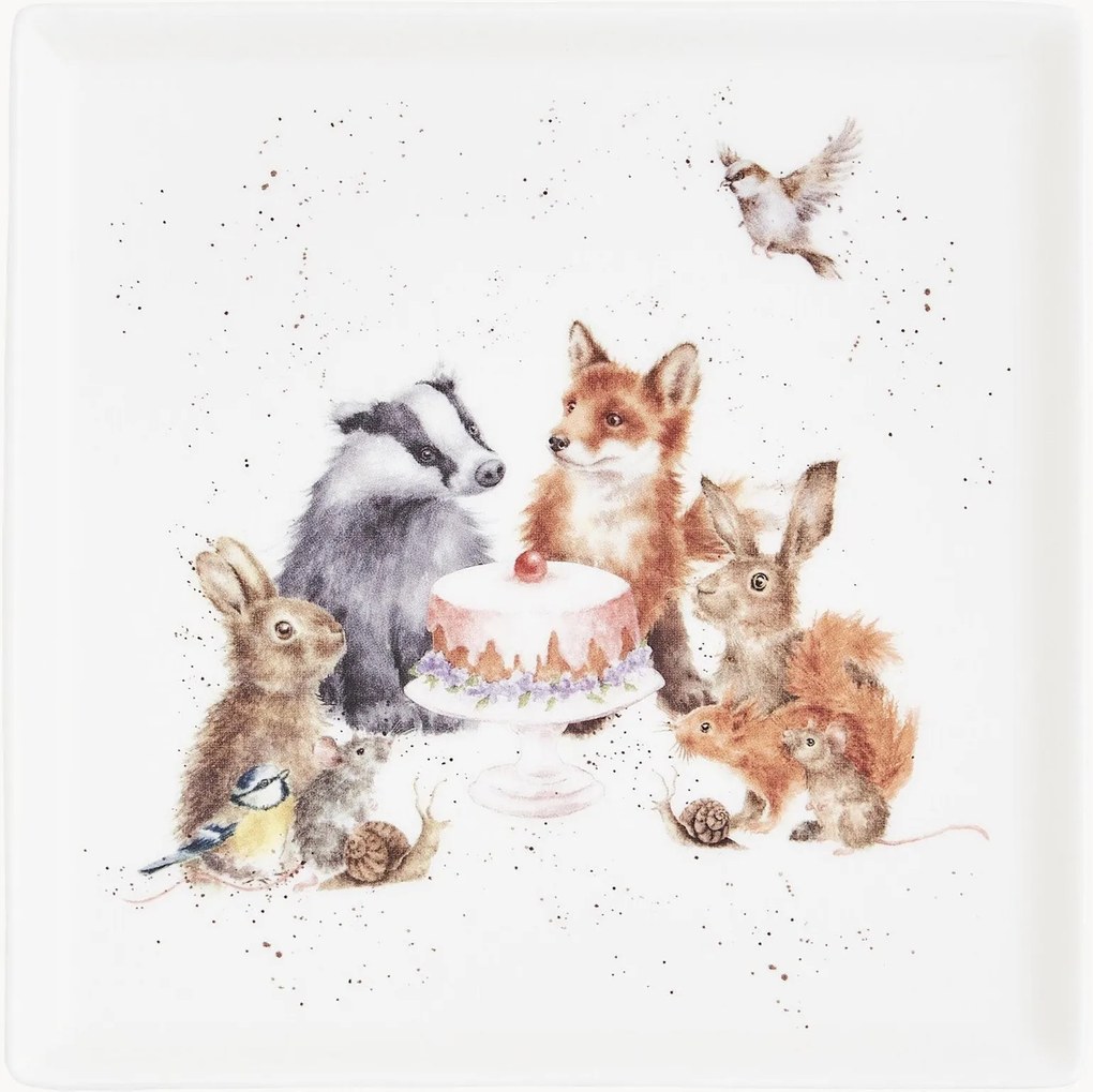 Servírovací tanier z jemného kostného porcelánu Woodland Party