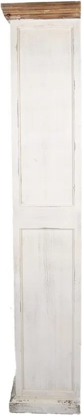 Biela antik drevená knižnica Christiane - 116*36*195 cm