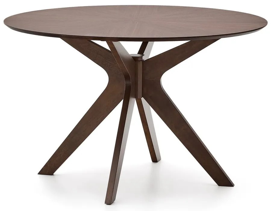 Okrúhly jedálenský stôl s doskou v dekore orechového dreva ø 120 cm Naanim – Kave Home