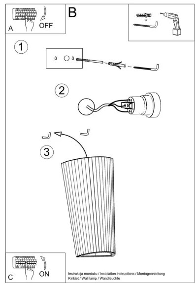 Nástenné svietidlo LANA 1xE27/60W/230V