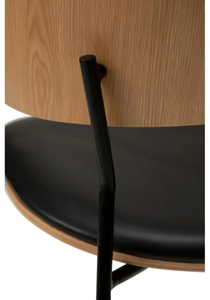 Čierne/svetlo prírodné jedálenské kreslo s podrúčkami Crib – DAN-FORM Denmark