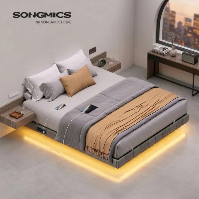 Manželská posteľ s LED podsvietením 160x200cm RMBB35165G101
