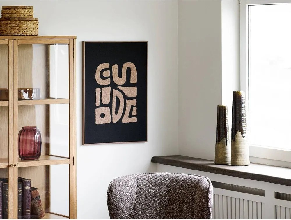 Hnedá keramická vysoká váza (výška 48 cm) – House Nordic