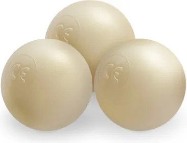 Suchý bazén okrúhly 90x30 cm – béžový Puffy Lamell + 200 perleťových guličiek