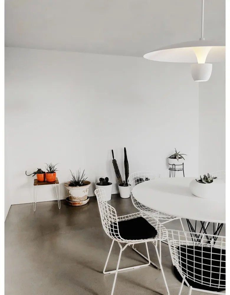 Biele závesné svietidlo SULION Poppins, výška 150 cm