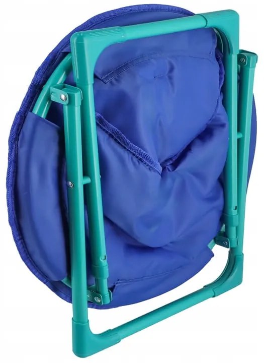 Detské kempingové kreslo modré s dinosaurami