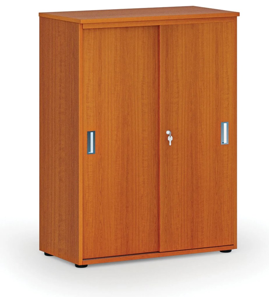 Kancelárska skriňa so zasúvacími dverami PRIMO WOOD, 800 x 420 x 1087 mm, čerešňa