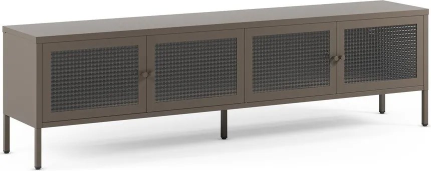 Sivý kovový TV stolík 160x50x35 cm Layna – Marckeric