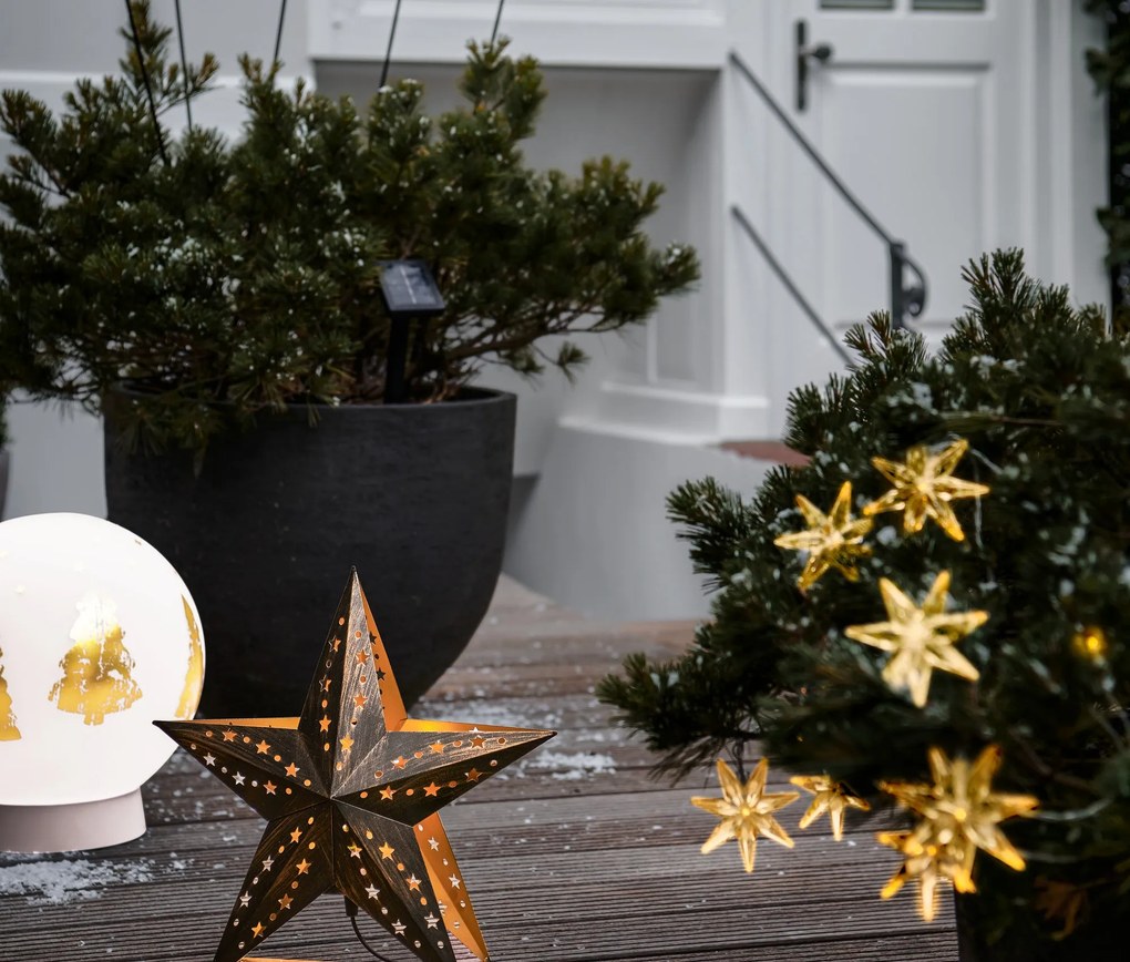 Solárna svietiaca sklenená guľa