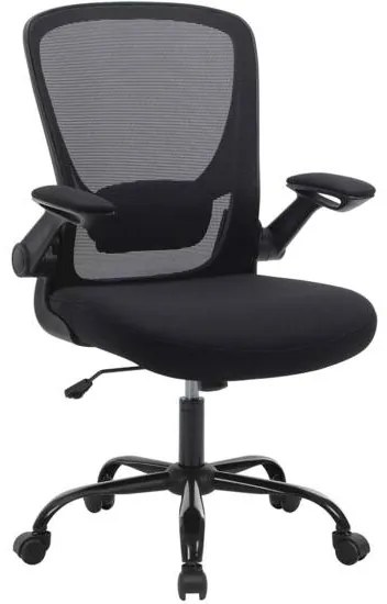 SONGMICS kancelárska stolička, ergonomická počítačová stolička, čierna