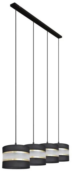 Luster na lanku HELEN 4xE27/15W/230V čierna/zlatá