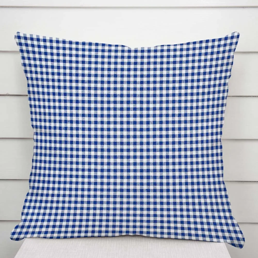 Biante Dekoračná obliečka na vankúš Rebeka RE-009 Modro-biela kocka malá 50 x 70 cm
