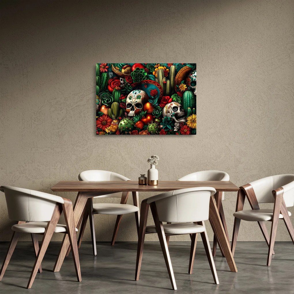 Sklenený obraz - Mexický koncept (70x50 cm)