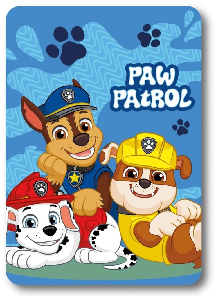 Deka detská flecee Paw Patrol modrá 140x100cm Faro