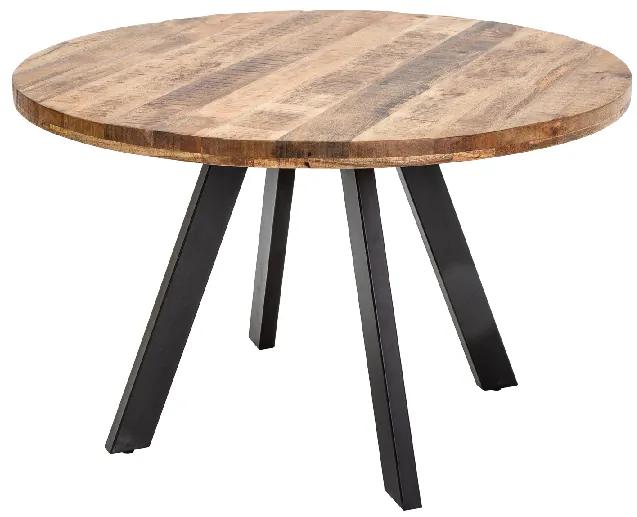 Iron Craft jedálenský okrúhly stôl hnedý 120 cm