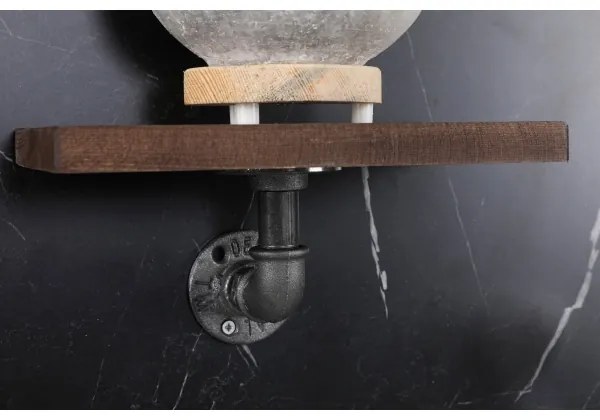 SADA 3x Nástenná polica BORURAF smrek/čierna