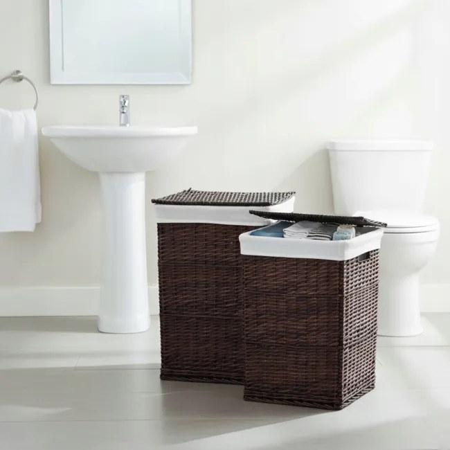 Sada košov na bielizeň hnedá 72 l a 114 l