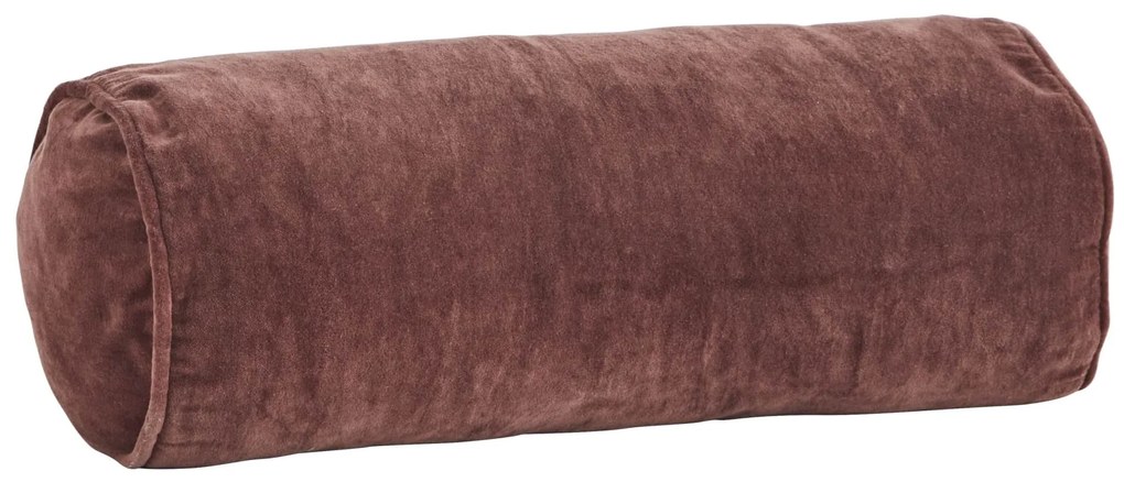MADAM STOLTZ Zamatový vankúš / valec Dark Rose