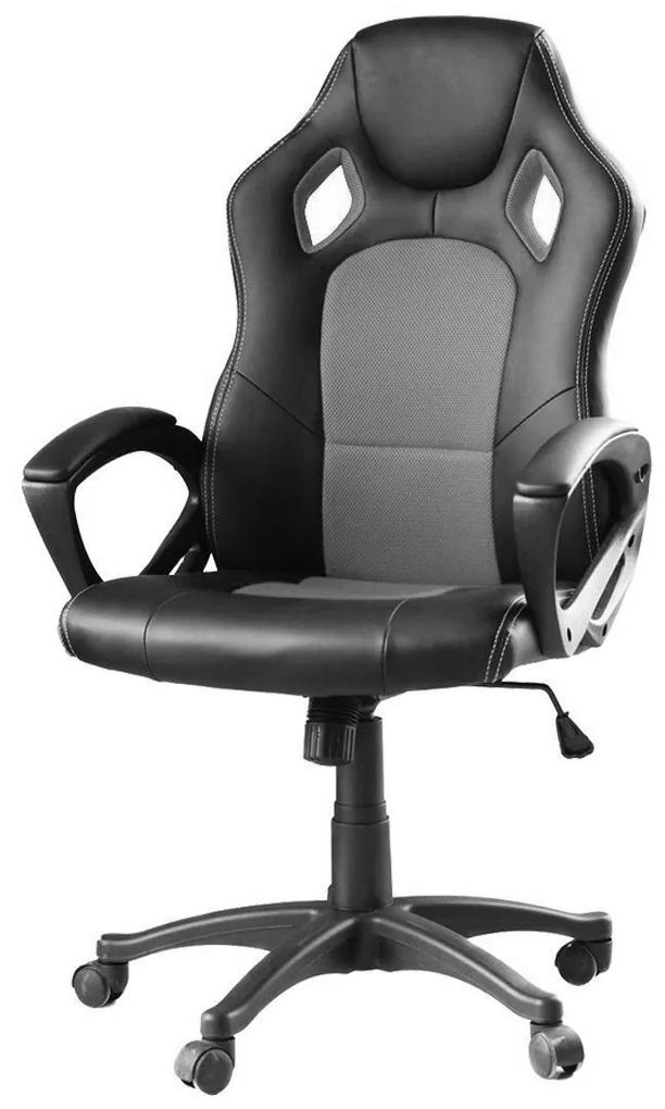 Gamer stolička Basic s farebnou opierkou, sivá