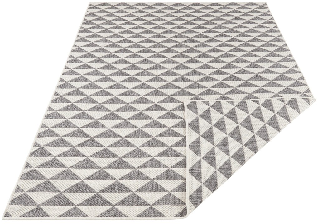 NORTHRUGS - Hanse Home koberce Kusový koberec Twin Supreme 103766 Grey / Cream – na von aj na doma - 80x150 cm