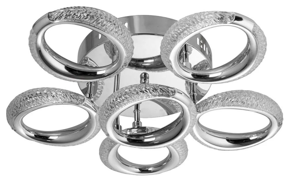 LED Stropné svietidlo 6xLED/14W/230V 3000-5000K pr. 46 cm lesklý chróm