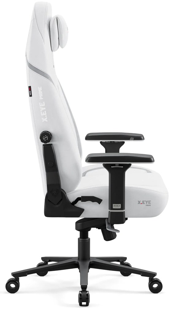 Herné kreslo Normal Size, čierne: Diablo X-Eye Prime Ghosted White
