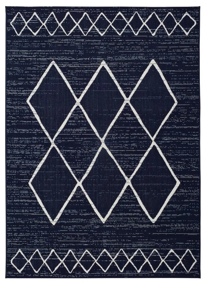 Tmavomodrý vonkajší koberec Universal Elba, 120 x 170 cm