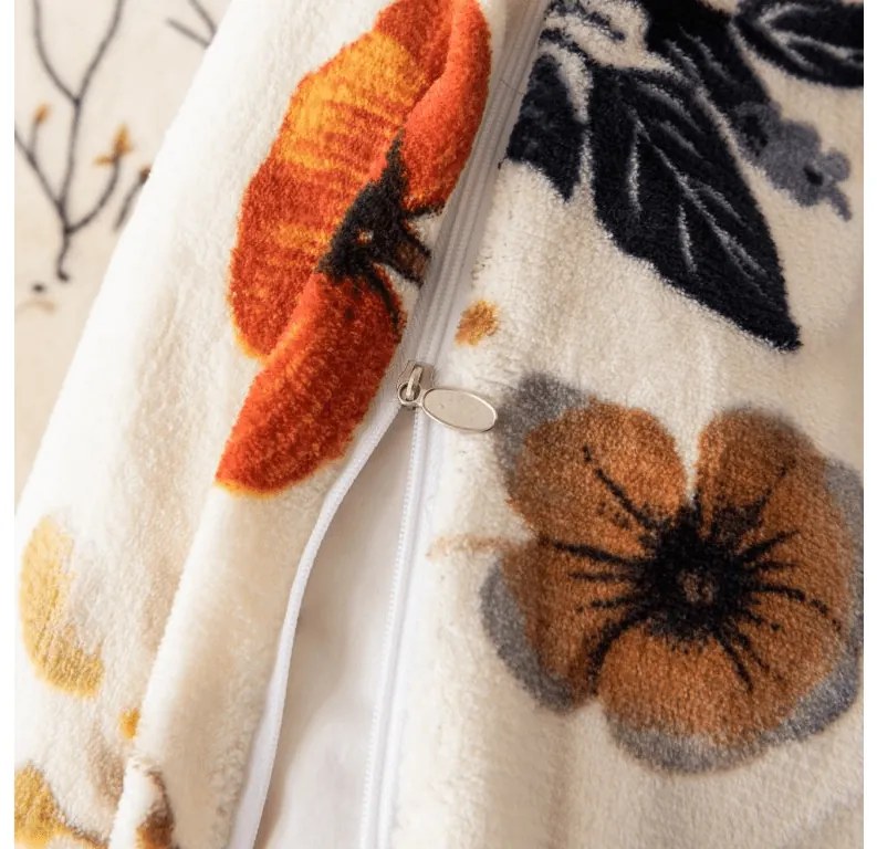 Sada mikroplyšových obliečok PAPAVA krémové + plachta mikroplyš SOFT 90x200 cm biela, jednolôžko