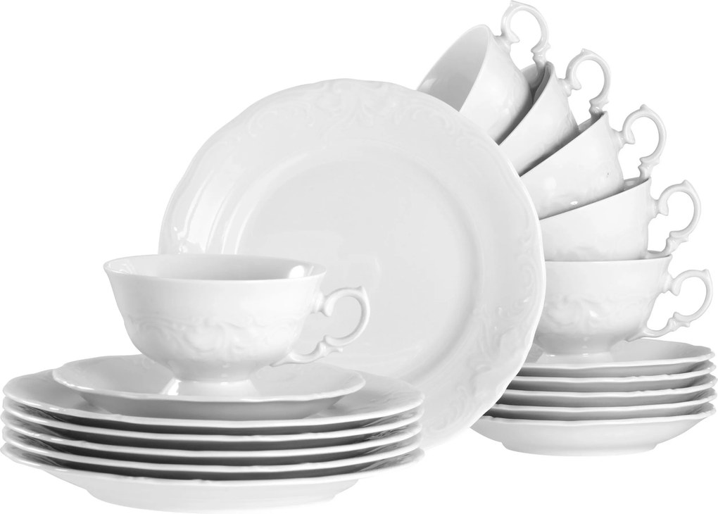 XXXLutz KÁVOVÝ SERVIS Frederike weiss 18-dielne Creatable - Online Only bytové doplnky - 007768067902