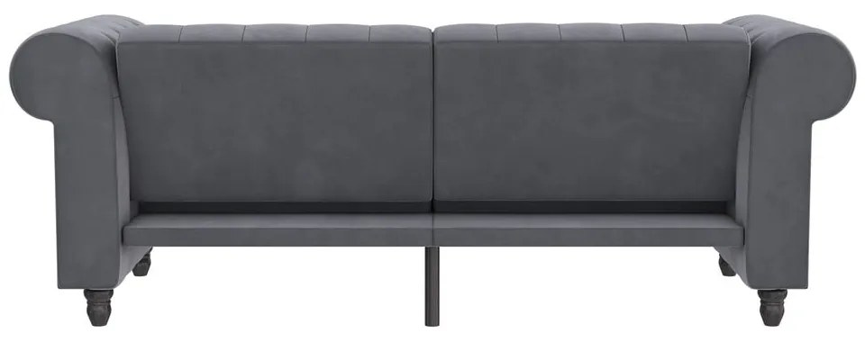 Tmavosivá zamatová rozkladacia pohovka 236 cm Felix – Støraa