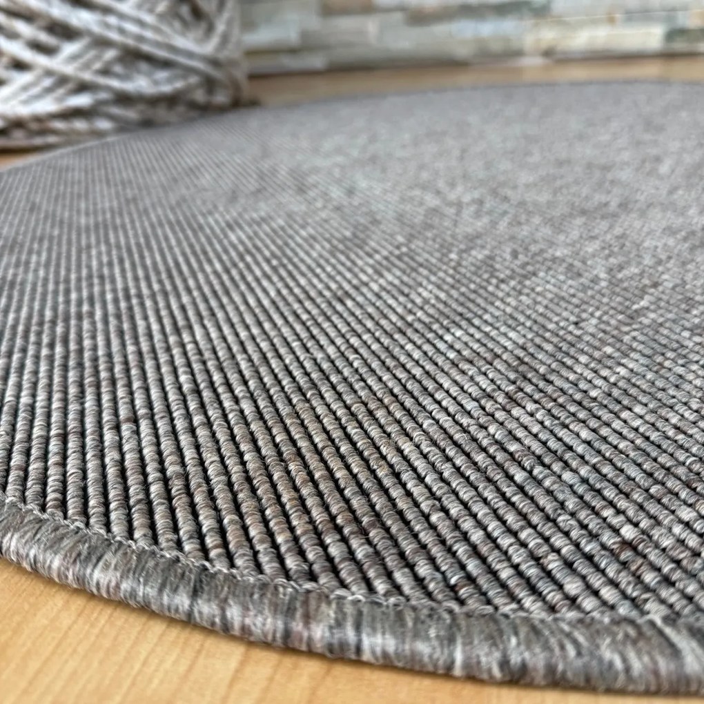 Kusový koberec Nature NEW hnedá kruh, 67x67 (priemer) kruh, hnedá, kuchyňa, Vopi