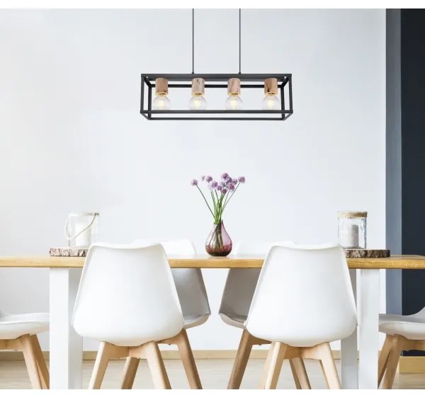 Globo 15476-4H - Luster na lanku HAGAR 4xE27/60W/230V