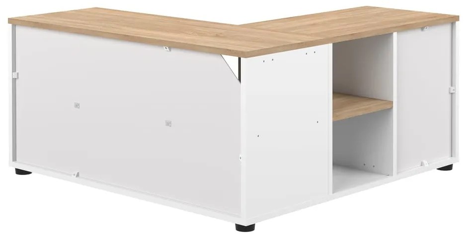 TV stolík v dekore duba v bielo-prírodnej farbe 90x45 cm Angle – TemaHome