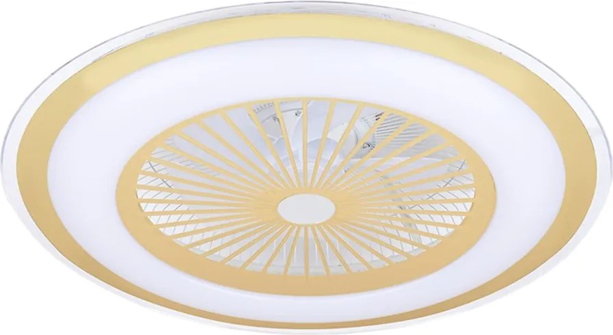 Stropné LED svietidlo Zephyr, 1x LED 48w, 3000-6000k, g, s ventilátorom a ovládačom