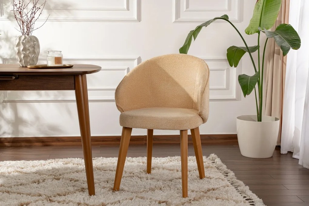 Súprava jedálenských stoličiek Bentley Beige and Dark Oak, 2 ks
