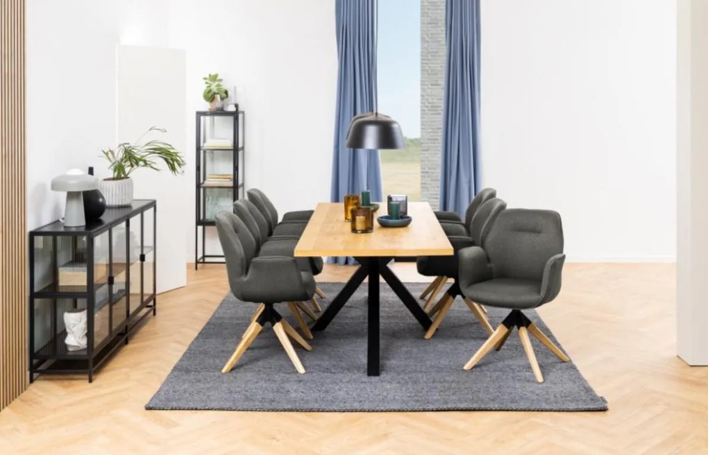 Jedálenský stôl Heaven II 220 cm divoký dub/čierny