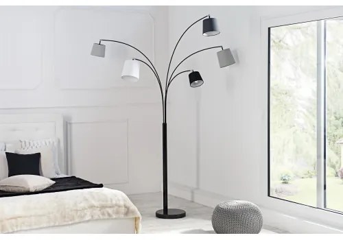 Stojaca lampa 36398 Čierna, šedá, biela  - Komfort-nábytok