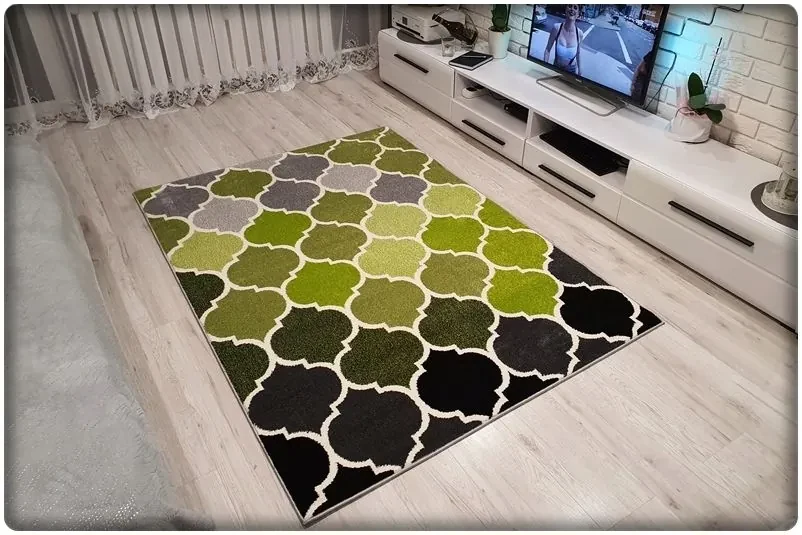 Dekorstudio Moderný koberec SUMATRA - Zelený marocký vzor Rozmer koberca: 80x150cm