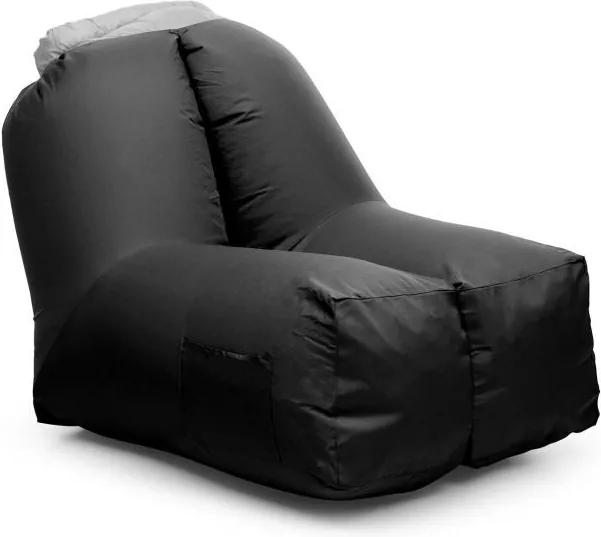 Blumfeldt Airchair, nafukovacie kreslo, 80 x 80 x 100 cm, ruksak, prateľné, polyester, čierne