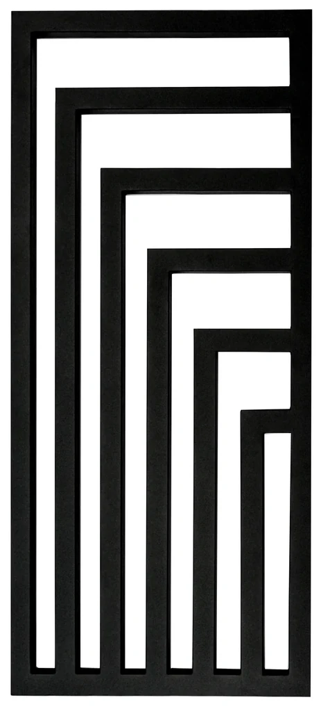 Regnis Kreon, vykurovacie teleso 550x1000 mm, 548W, čierna matná, KR100/55/BLACK