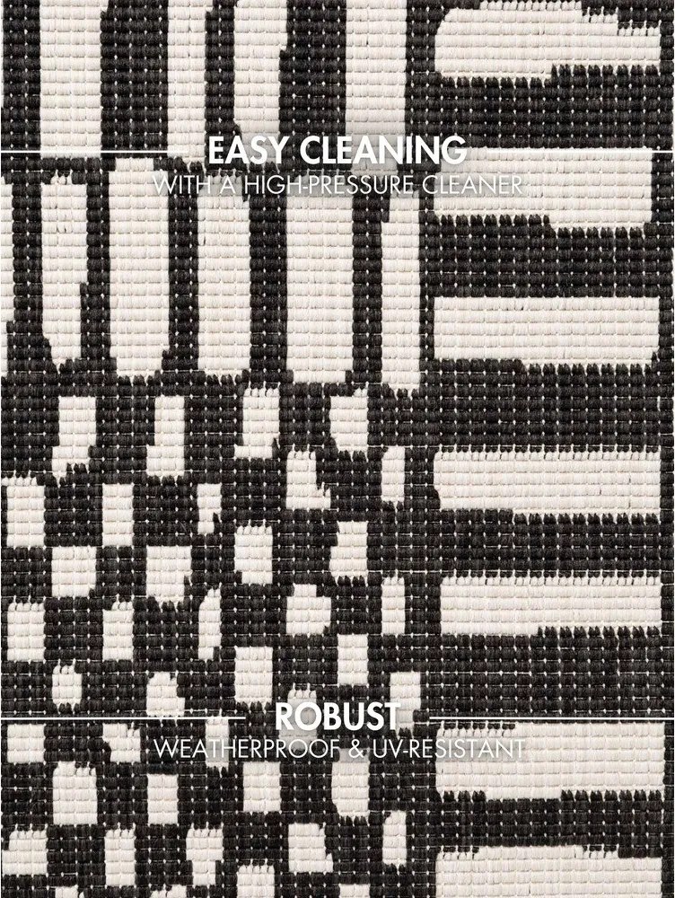 Čierny/krémový vnútorný a vonkajší koberec 160x230 cm Haringey Barkham – Ted Baker