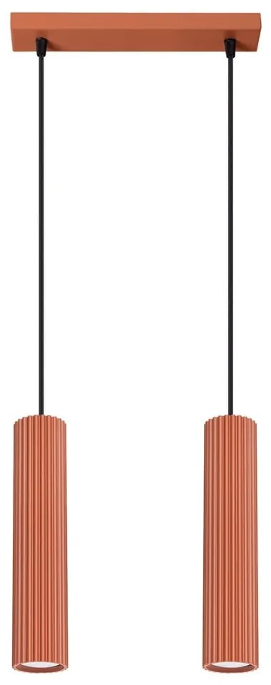 Závesné svietidlo v tehlovej farbe Gleam – Sollux